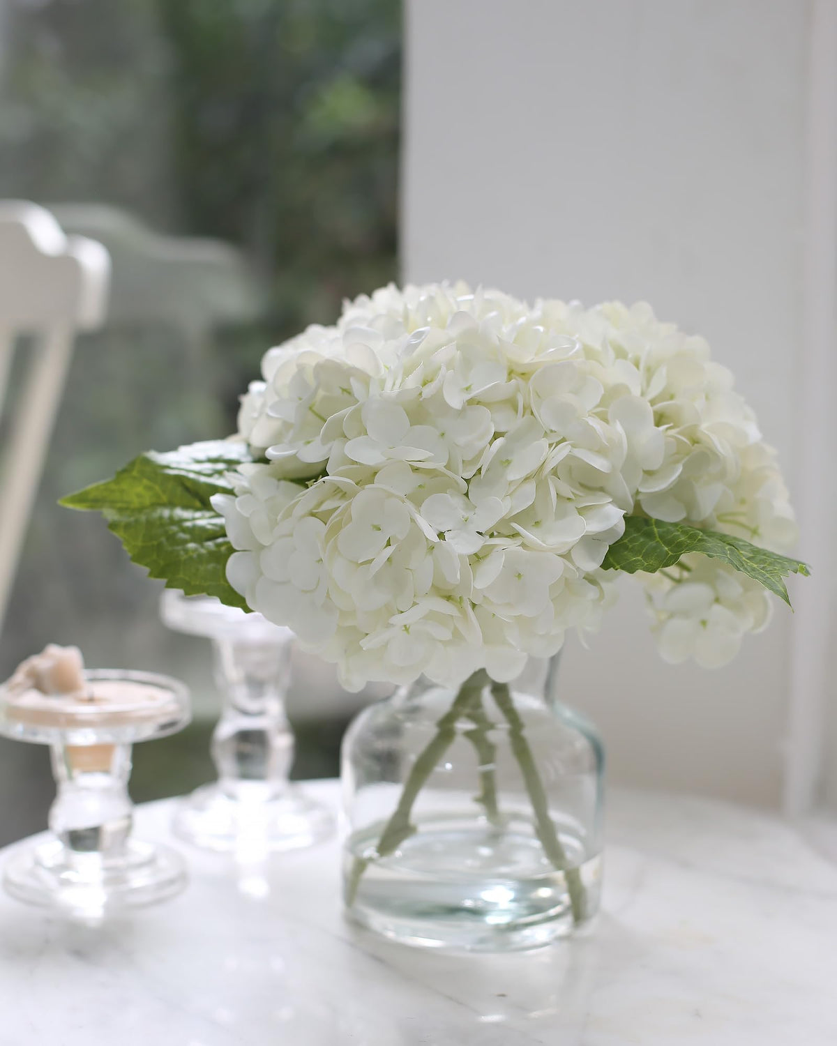 CHASMILE hydrangea in vase for home decor fits modern to rustic spaces with easy upkeep