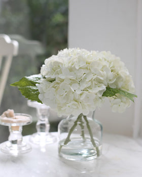 CHASMILE hydrangea in vase for home decor fits modern to rustic spaces with easy upkeep