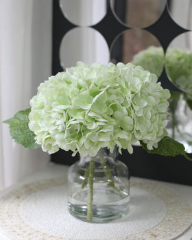 CHASMILE Real Touch Hydrangea brightens office desk with maintenance-free charm.