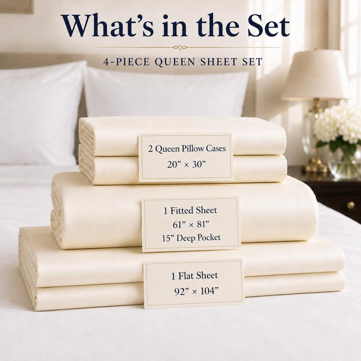 CHATEAU HOME COLLECTION 800TC queen sheets deep-pocket fit for secure nightly sleep