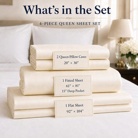 CHATEAU HOME COLLECTION 800TC queen sheets deep-pocket fit for secure nightly sleep