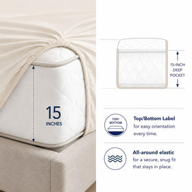 CHATEAU HOME COLLECTION 800TC queen sheets ivory tone add calm elegance