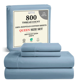 CHATEAU HOME COLLECTION queen flat-sheet in satin-like sateen finish for luxurious softness