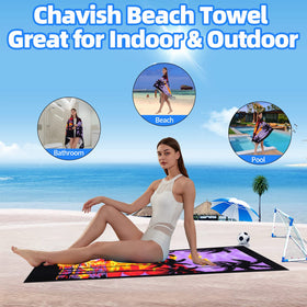 Chavish extra-large towel provides ample space to cover on the beach.