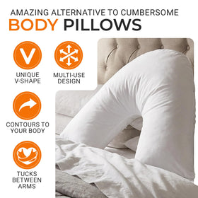 Cheer Collection Oversized V-Shaped Pillow removable cover for easy cleaning
