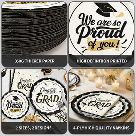 CheerBox graduation party supplies bundle simplifies hosting for up to 50 guests.