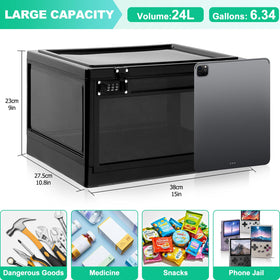 chefeggukk large lock box dimensions 15 x 10.8 x 9 inches provide ample organizing space