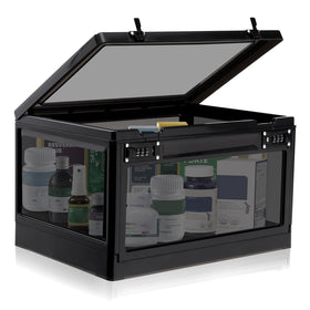 chefeggukk large lock box front view shows sturdy, secure design for clear visibility