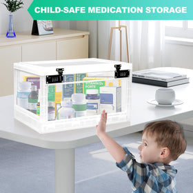 chefeggukk large medicine lock box dimensions reveal 24L capacity for essentials