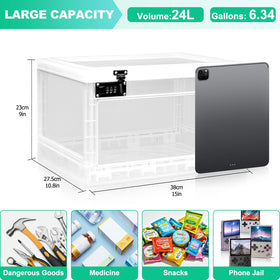 chefeggukk large medicine lock box lid open shows easy access with secure storage