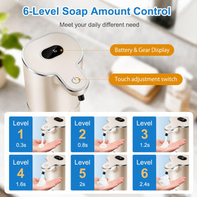 Cheftick foaming dispenser in action with sensor, hands-free operation demonstrated.