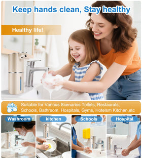 Cheftick foaming dispenser wall-mount option with traceless installation kit.