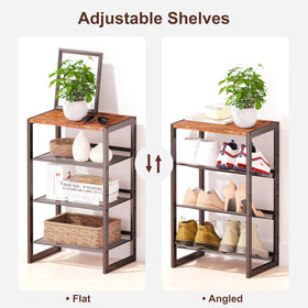 CHEMPFR Narrow 4-Tier Shoe Rack in entryway keeps sneakers organized and accessible