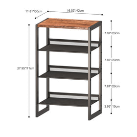 CHEMPFR Narrow 4-Tier Shoe Rack wooden top doubles as a display for keys