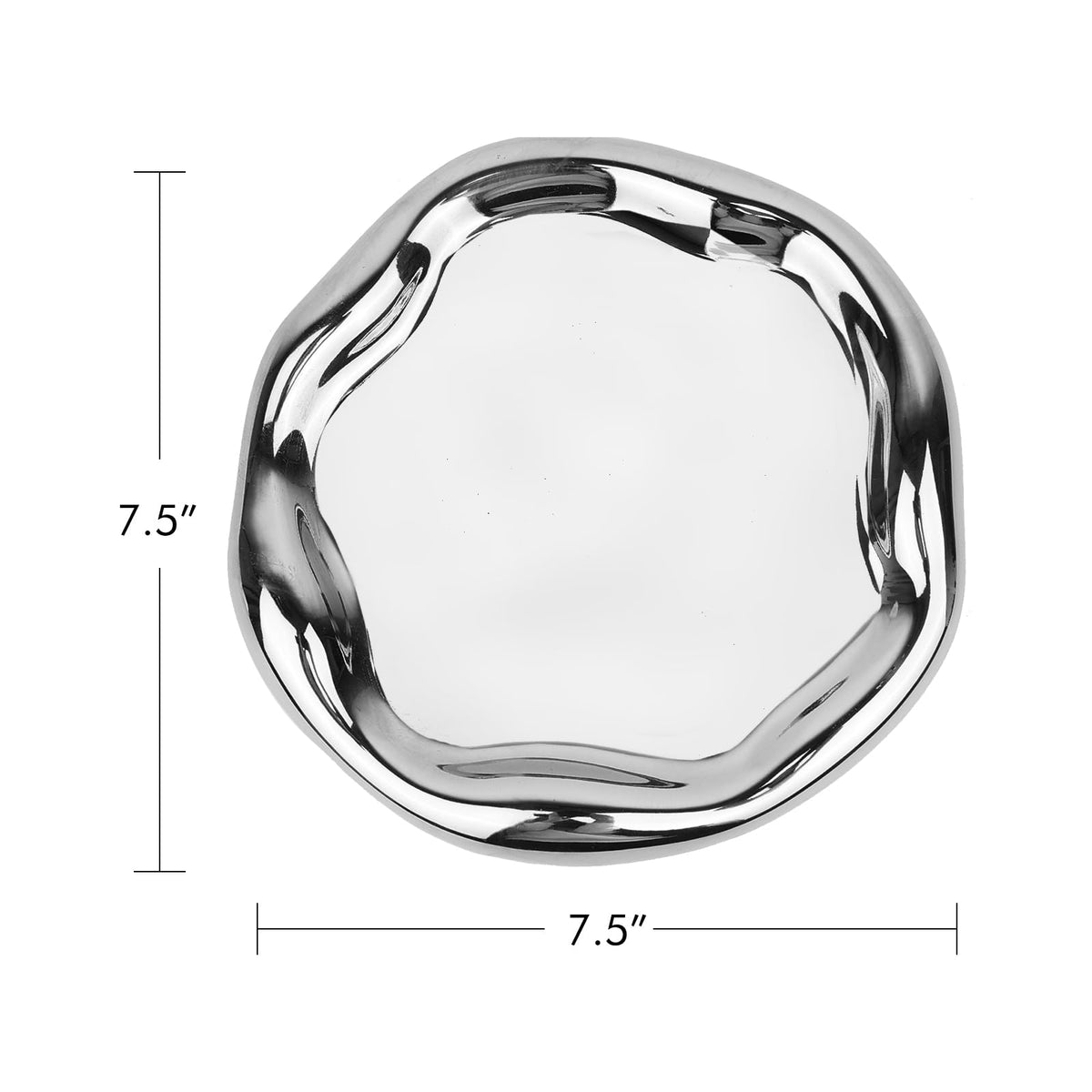 CHENDECOR silver tray with cloud design adds subtle luxury to shelves