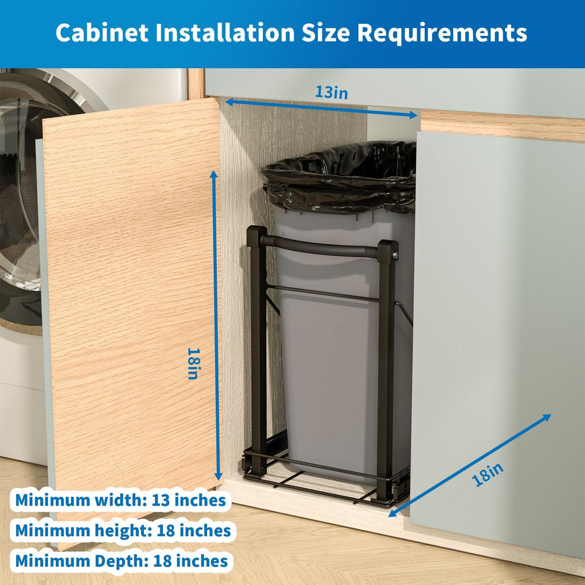 Chenthrall compatible with 7-13 gallon trash cans for versatile use