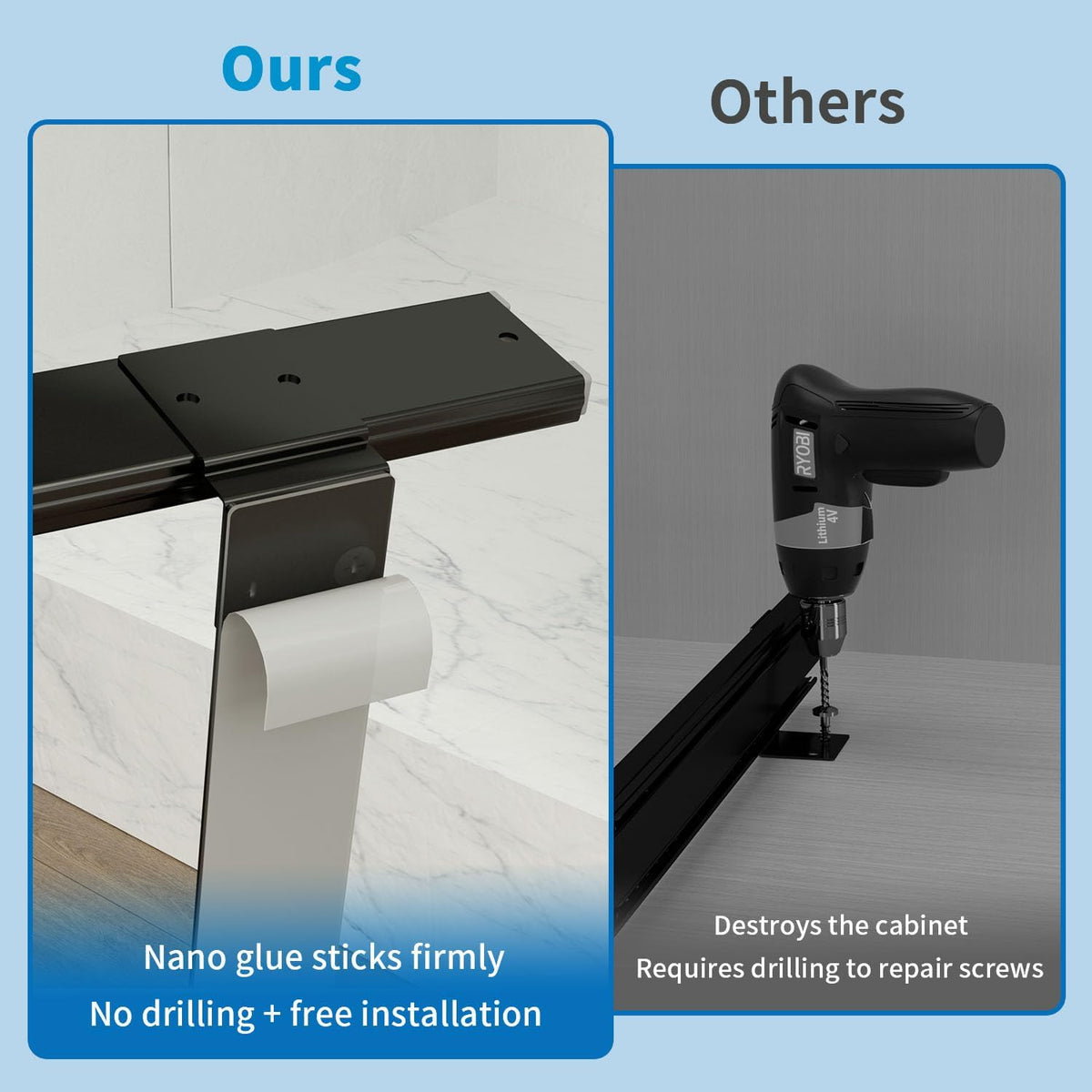 Chenthrall heavy-duty black steel construction for durable under-sink storage