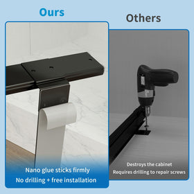 Chenthrall heavy-duty black steel construction for durable under-sink storage
