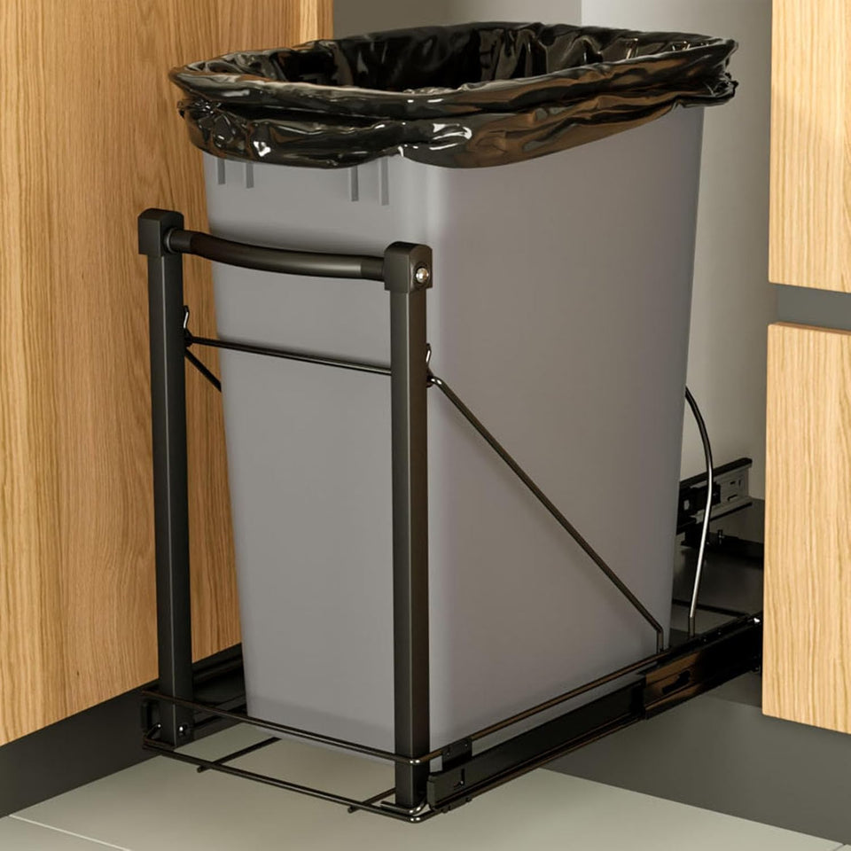 Chenthrall soft-close rail under-sink organizer for quiet operation