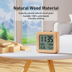 CHEREEKI lcd display shows time, temperature, date at a glance.