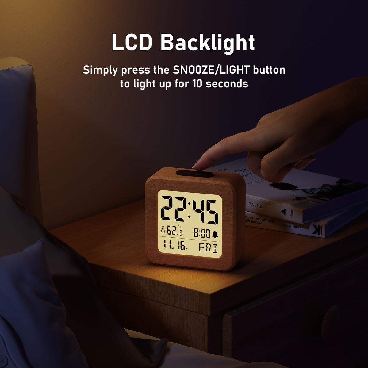 CHEREEKI temperature display adds quick room insights.