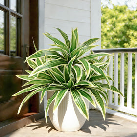 Cherica 4Pcs Fake Ferns cascade leaves for lush outdoor porch decor.