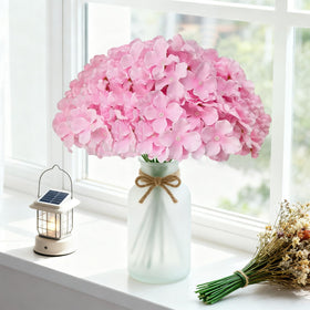 Cherica pink hydrangea artificial stems for flexible arrangements.
