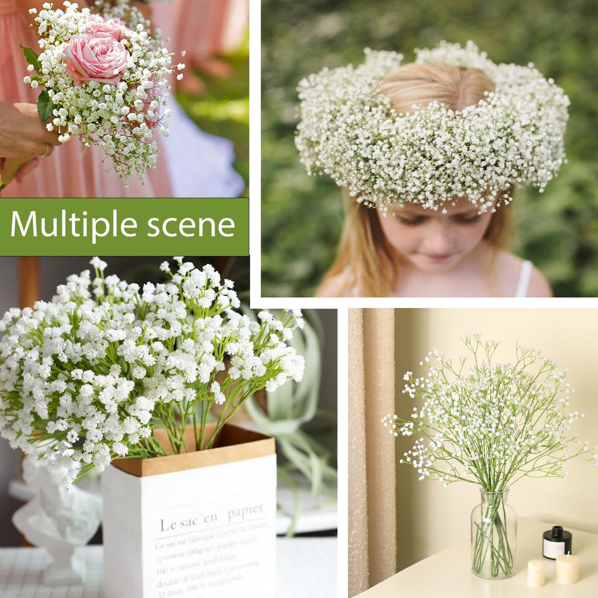 Cherica Baby's Breath versatile for wreaths and garlands with realistic texture