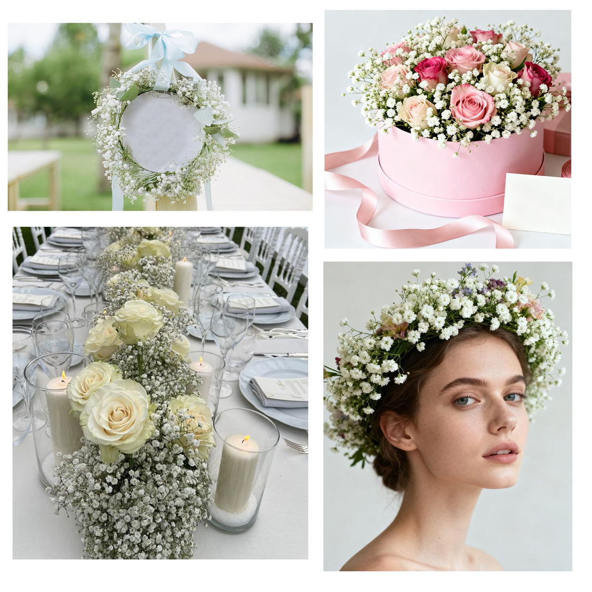 Cherica Baby’s Breath suitable for indoor and outdoor use year-round.