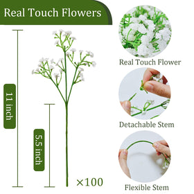 Cherica Baby’s Breath long-lasting decor stays fresh-looking with minimal upkeep.