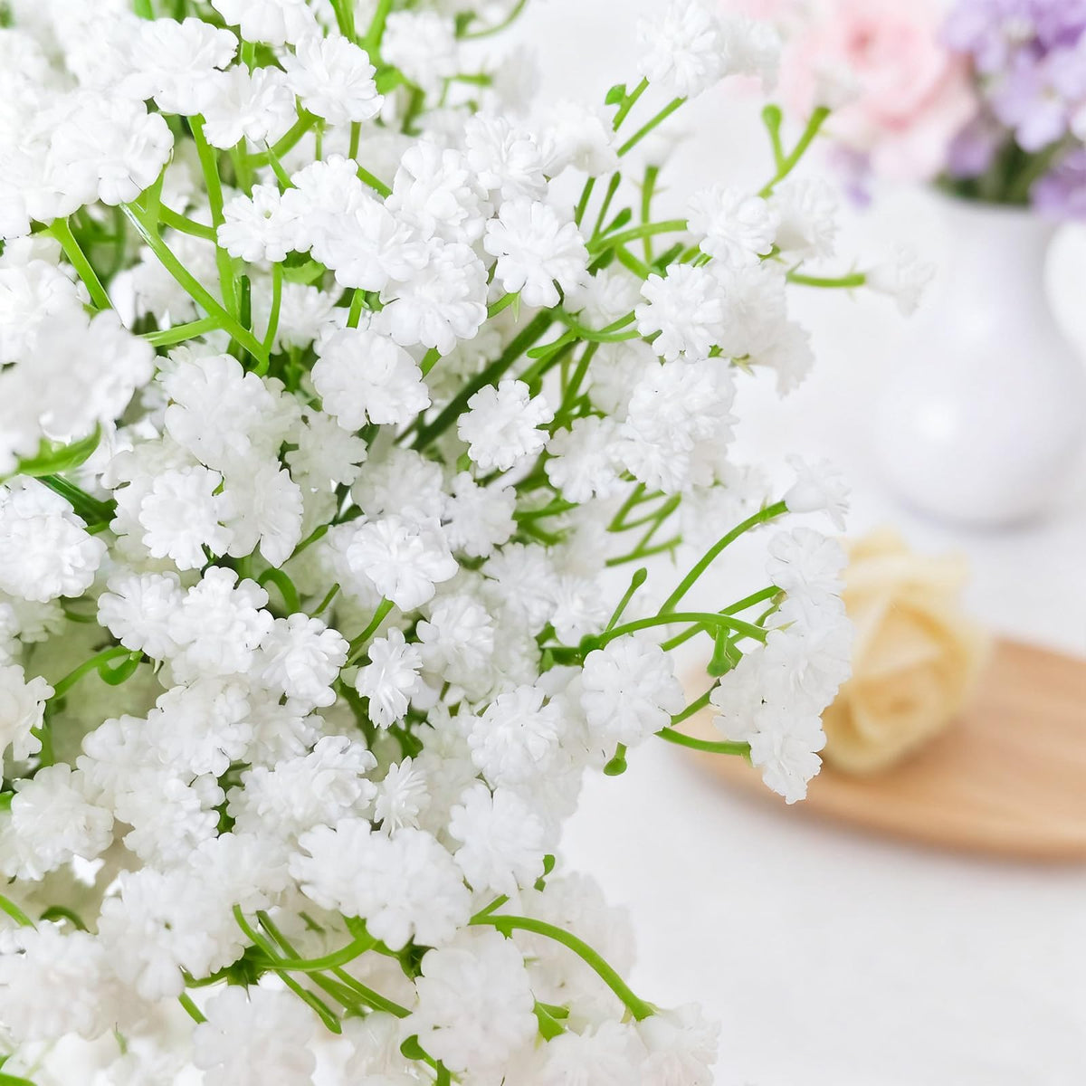 Cherica Baby’s Breath real-touch fabric flowers with lifelike texture for elegant settings.