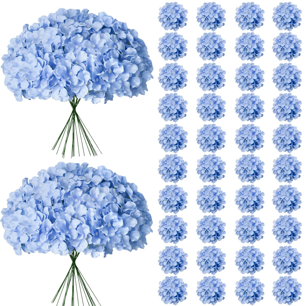 Cherica blue hydrangea bulk bouquet setup for vibrant, long-lasting arrangements.