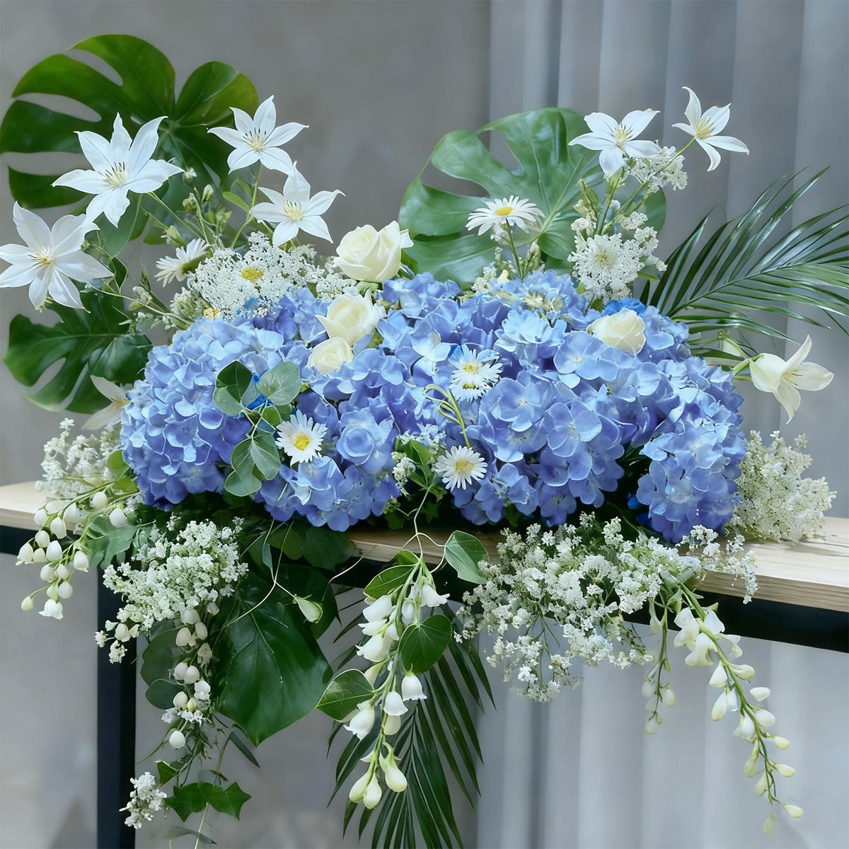 Cherica blue hydrangea bulk DIY bouquet for weddings and centerpieces.