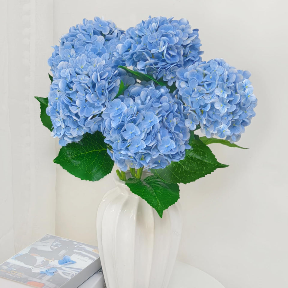 Cherica blue hydrangea flowers for outdoor decor, UV-resistant and maintenance-free.