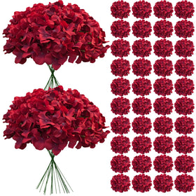 Cherica deep red hydrangea flower heads for lasting centerpieces and DIY bouquets.