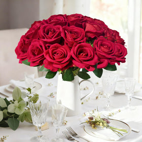 Cherica durable stems of silk and plastic stay flexible