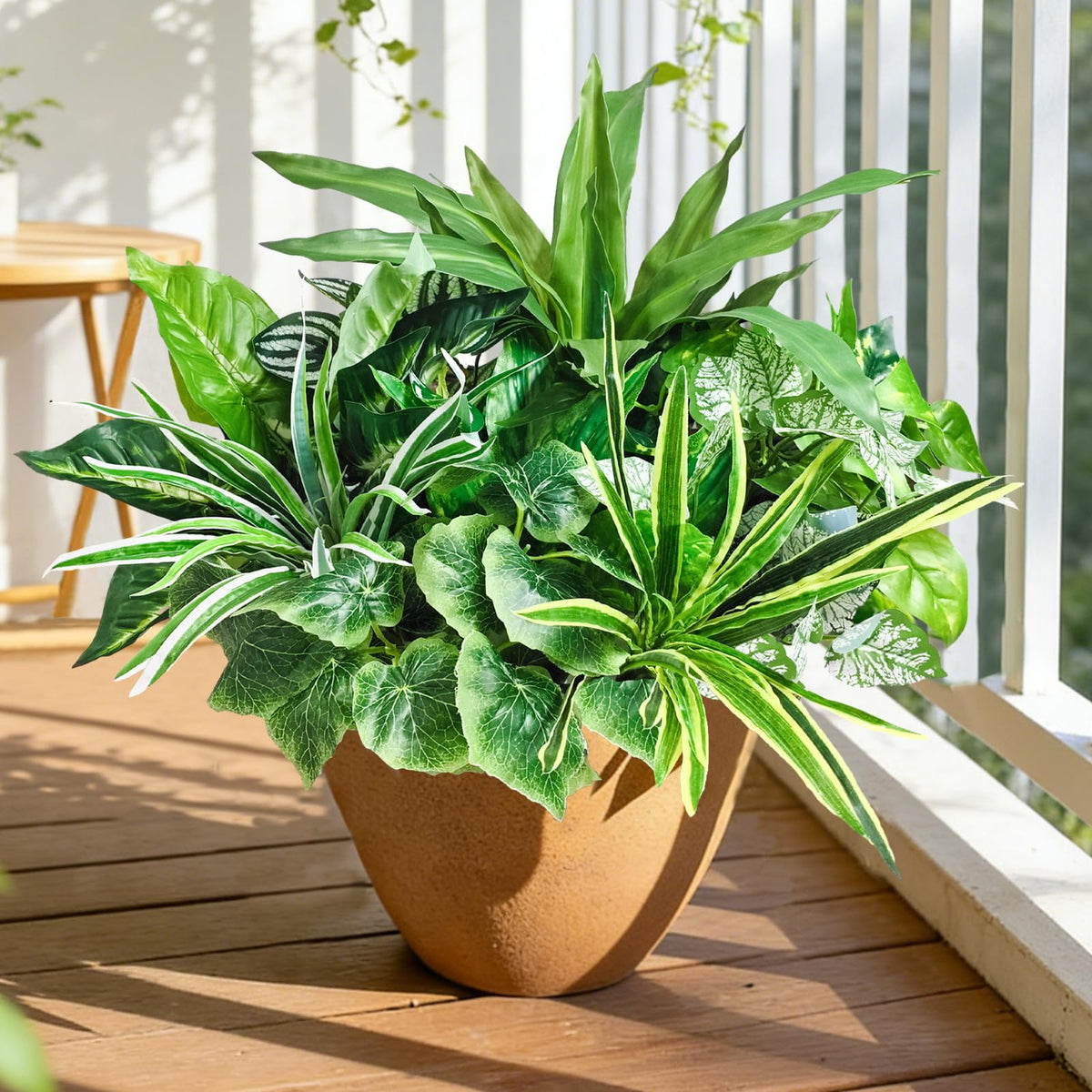 Cherica UV-resistant faux greenery collection 02 showcases durable, maintenance-free outdoor décor.