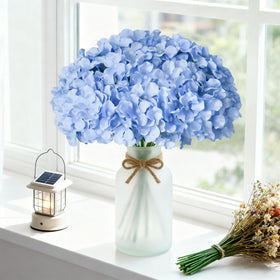 Cherica silk hydrangea stems with realistic petals for long-lasting decor