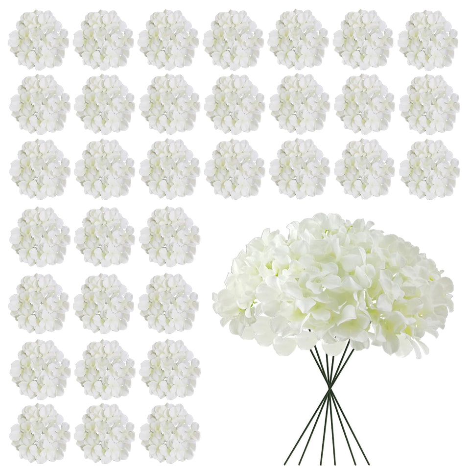 Cherica White Hydrangea heads arranged in a vase for timeless elegance and lasting beauty.