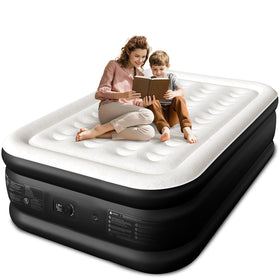 CHERIMOR full-size air mattress with built-in pump ready for guests
