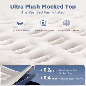 CHERIMOR Queen Air Mattress features honeycomb coil structure for balanced support