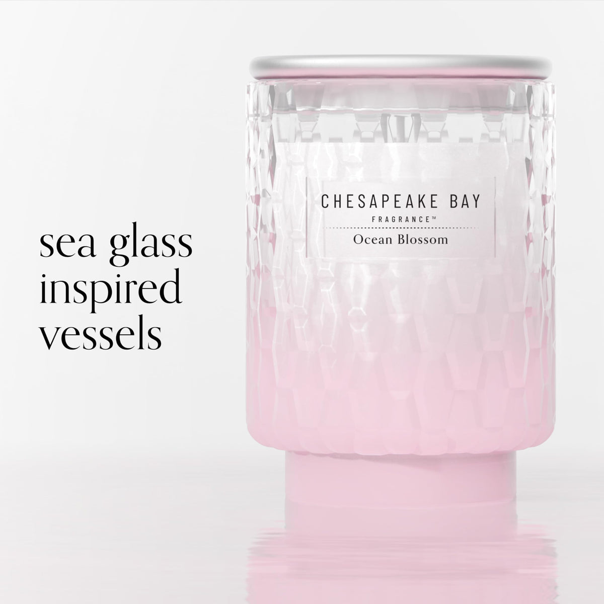 Chesapeake Bay Ocean Blossom blue heron logo embossed on lid adds charm.