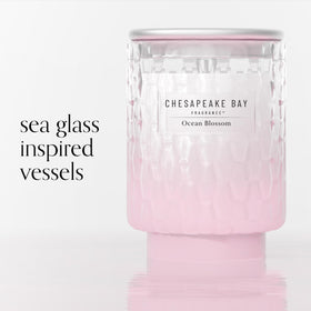 Chesapeake Bay Ocean Blossom blue heron logo embossed on lid adds charm.