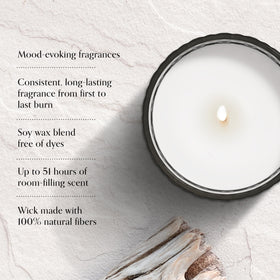 Bergamot note opens Serene Waters with a bright citrus scent
