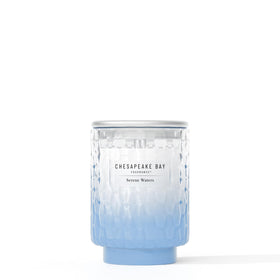 Chesapeake Bay Candle Serene Waters in a textured jar enhances coastal decor and ambience