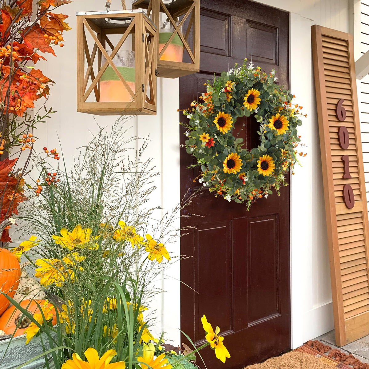 CHFAPH versatile wreath decor for porch, windows, or indoor walls.