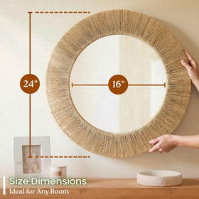 Chi An Home 24-inch mirror brightens spaces by reflecting light beautifully.