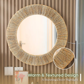 Chi An Home wall mirror is easy to hang with a secure D-ring.