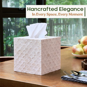 Chi An Home coastal boho decor tissue box blends with rooms