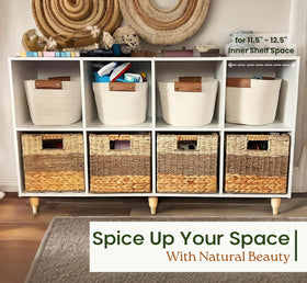 Chi An Home foldable square basket shows natural weave ideal for clutter-free closet corners.